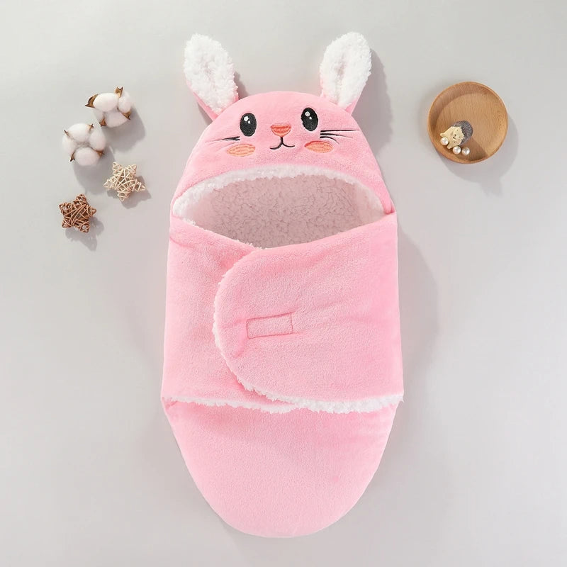 Couverture d'emmaillotage | Lapin Rose