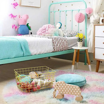 Tapis chambre enfant | rond Arc en ciel