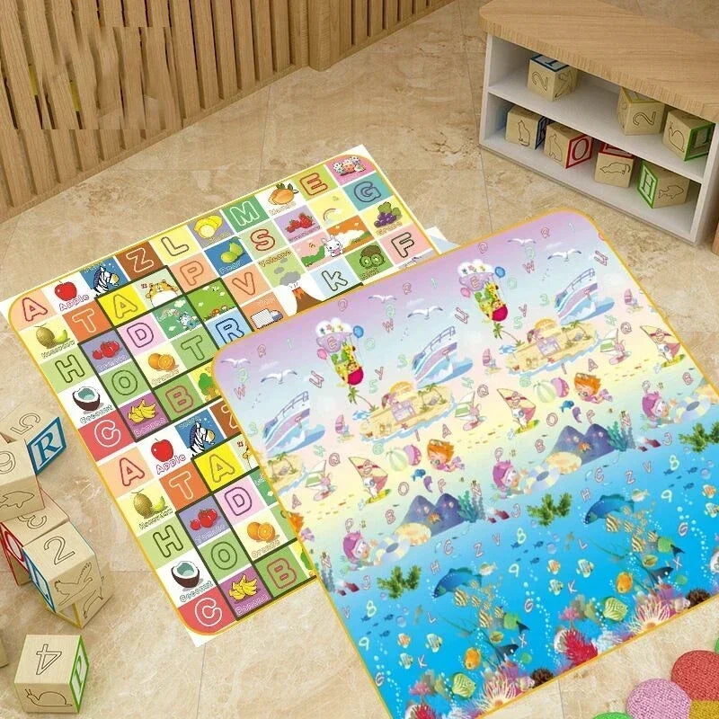 Tapis d'éveil | Double Face Alphabet & Océan
