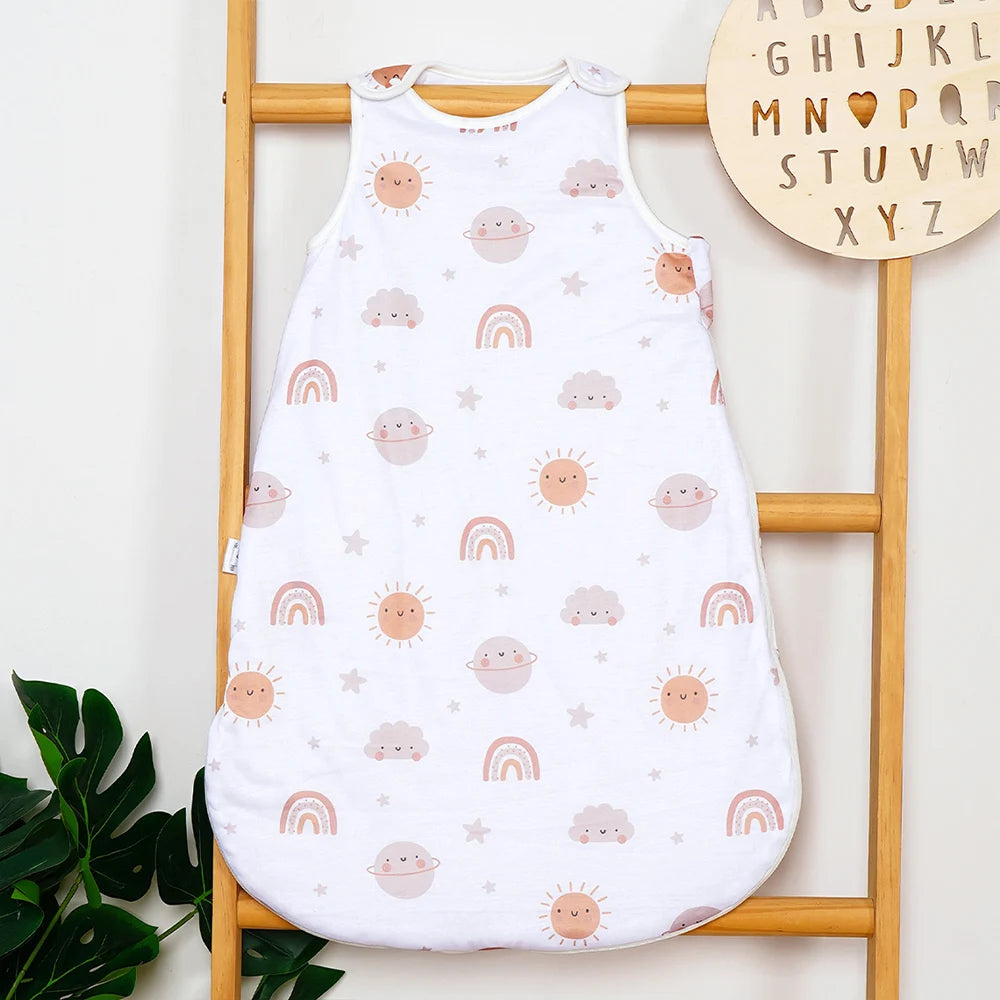 HappyFlute New Prints 10-20℃ Unisex Sleeveless Design Dry& Breathable Anti-Kicking Warm Baby Vest Sleeping Bag