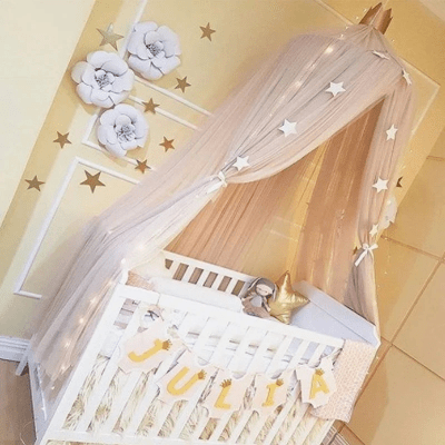 Ciel de lit Bébé - Beige - Mon Cocon Bébé