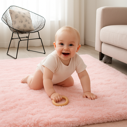Tapis chambre enfant | Rose