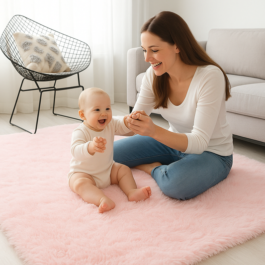 Tapis chambre enfant | Rose