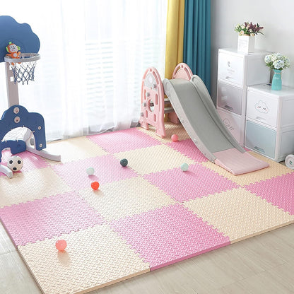 Tapis de sol - Puzzle Rose et Beige - Mon Cocon Bébé