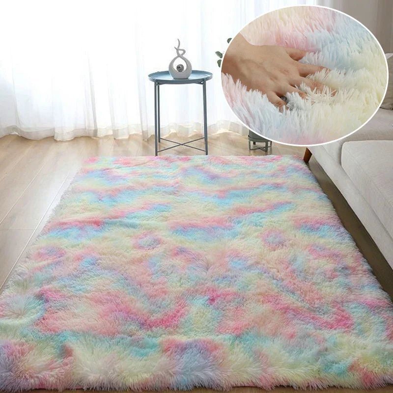 Tapis en Fourrure - HairyRugs™ - Arc - en - ciel - Mon Cocon Bébé