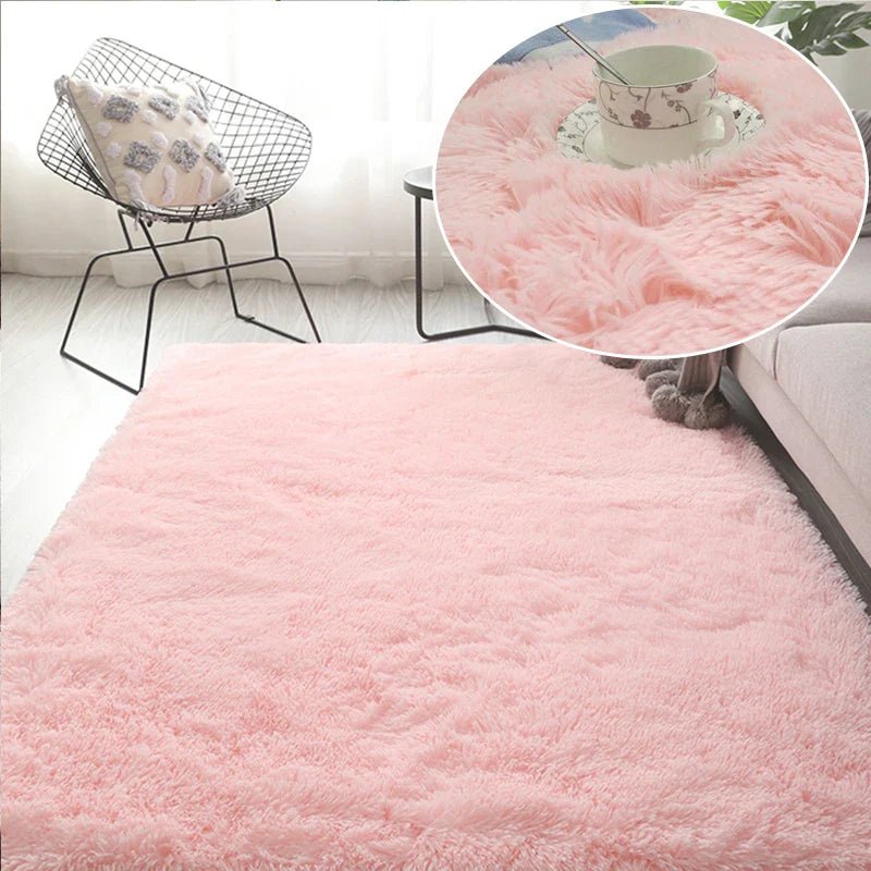 Tapis en Fourrure - HairyRugs™ - Rose - Mon Cocon Bébé